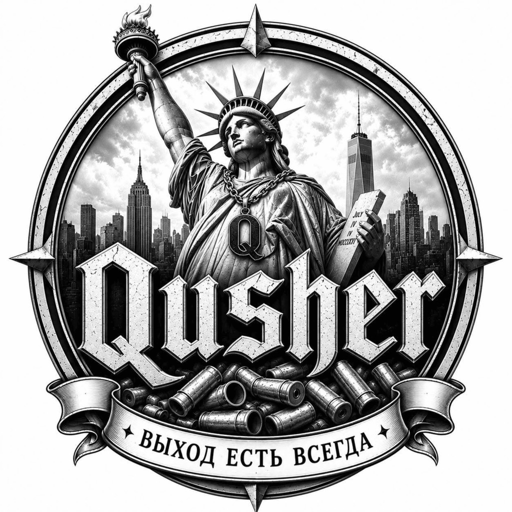 Логотип семьи Qusher